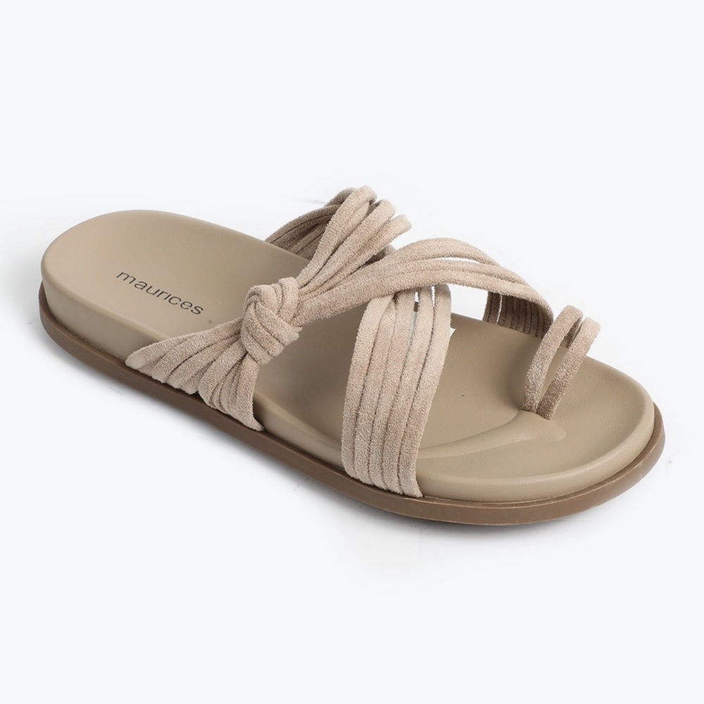 Maurices Gray Slide Sandals 9